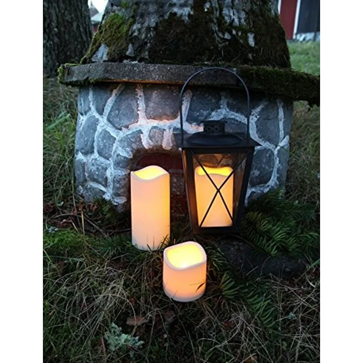 LED Stumpenkerze -Paul', Batterie und Timer, weiß, outdoor, H 15cm – Bild 7