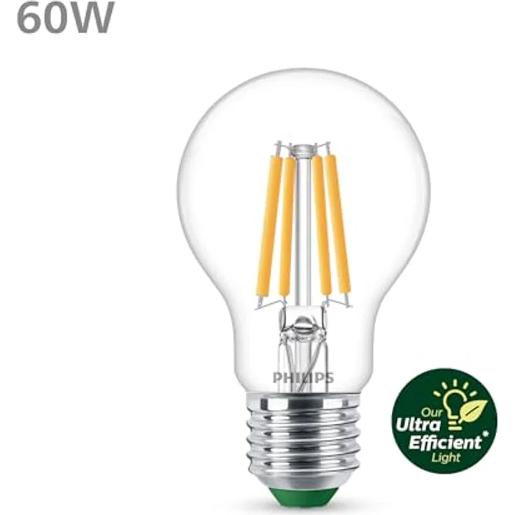 Philips Filament-Lampe E27, 840 lm Warmweiß (2700K), 4 W entspricht 60 W, transparent – Bild 7