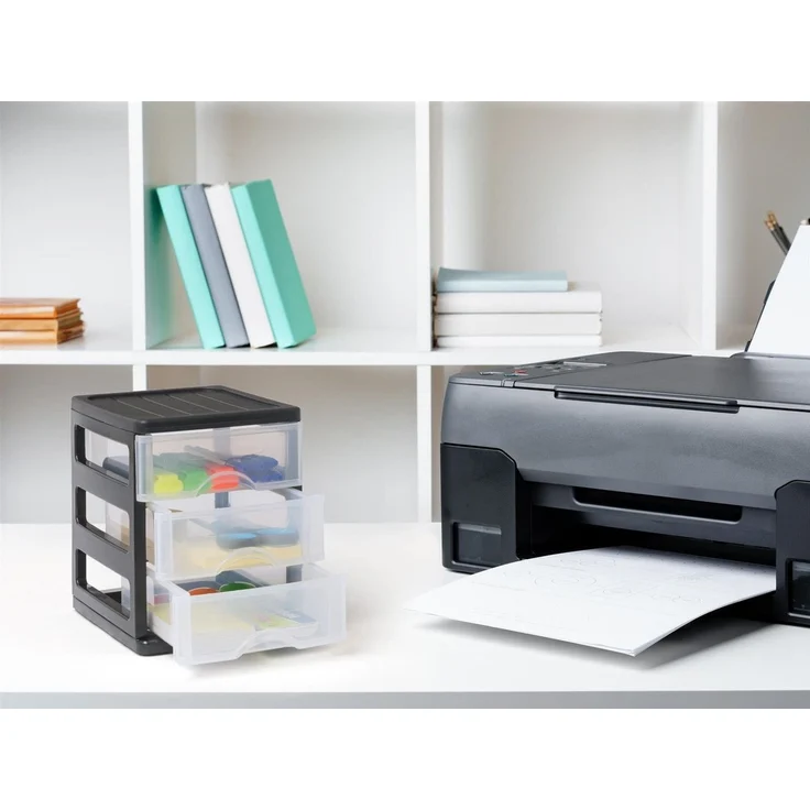 Hausfelder Schubladenbox Schubladenschrank A6 2 Stk. mit 3 Schubladen, (2-St, A6 mit 3 Schubladen), leicht zu reinigen, BPA-freier Kunststoff, verchiedene Größen – Bild 2