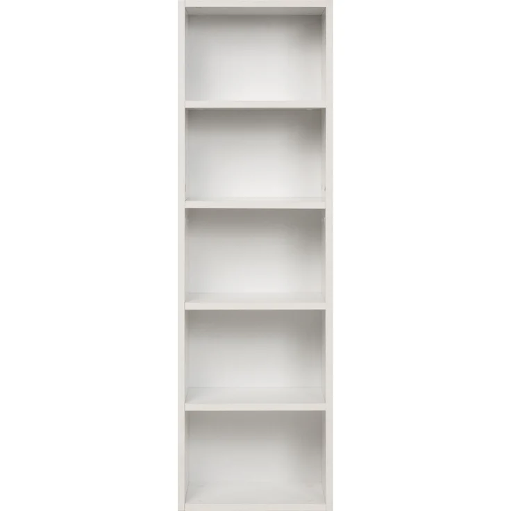 furni24 Bücherregal mit 5 Fächern, Holzregal, Würfelregal, Aufbewahrungsregal, weiß, 40 x 24 x 132h – Bild 2