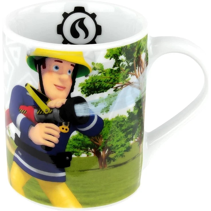 Feuerwehrmann Sam Kindergeschirr-Set Keramik Tasse Feuerwehrmann Sam 200 ml Henkel-Becher Geschenkbox, Keramik – Bild 2
