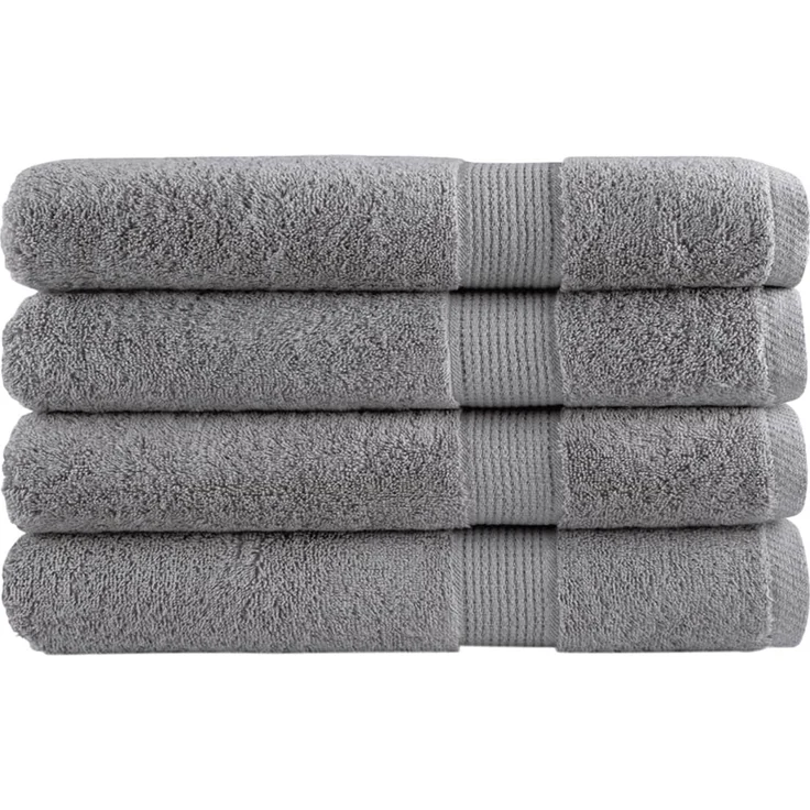 vidaXL Premium Handtücher SOLUND 4 Stk. Grau 100x200 cm 600 g/m² 137318 – Bild 1