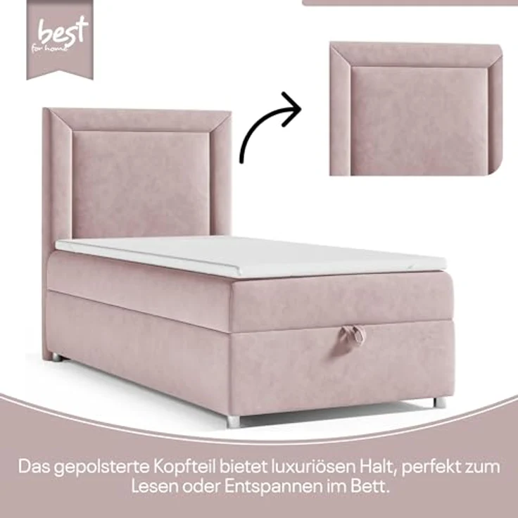 Best For Home Trinity K3 Single Bed Box Spring Bed with Bonnell Spring Mattress – Bild 6
