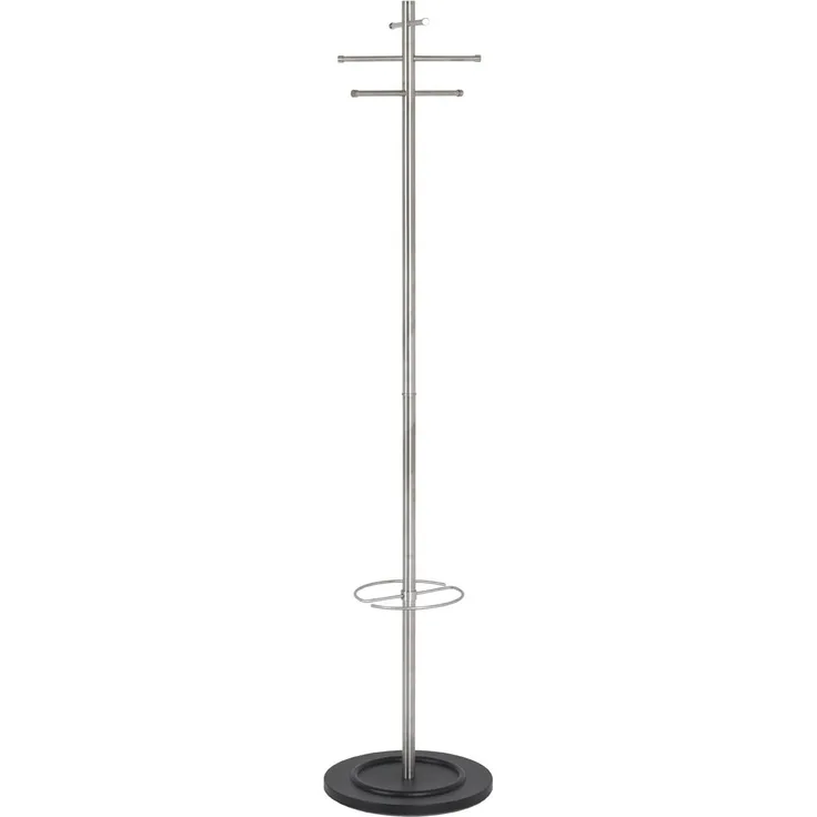 Garderobenständer edelstahl schwarz 174cm hoch