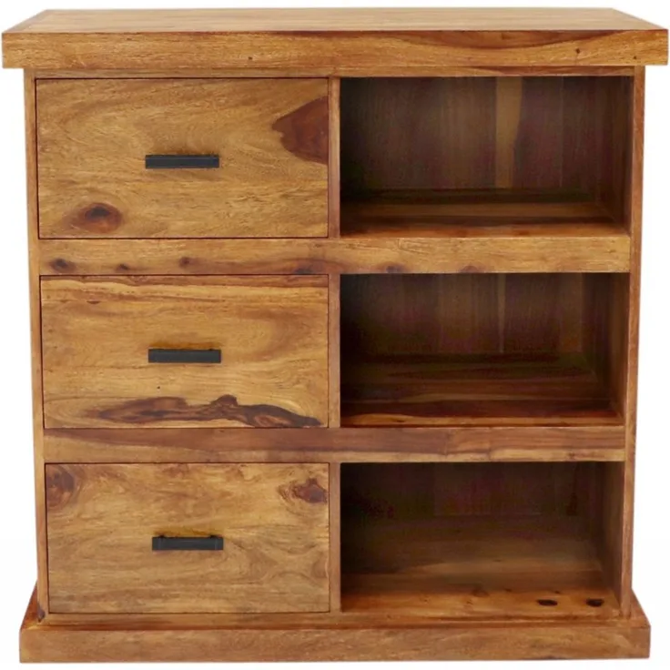 Kommode Rami 90x90x45 aus indischem Sheesham-Massivholz