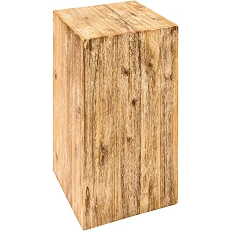 riess-ambiente Beistelltisch COLUMNA 50cm natur / teakgrau (Einzelartikel, 1-St), Wohnzimmer · Massivholz · Akazie · gekälkt · Deko-Blumensäule – Bild 1