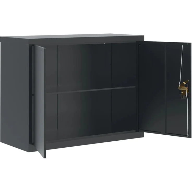vidaXL Aktenschrank Anthrazit 90x40x110 cm Stahl 3188328 – Bild 8
