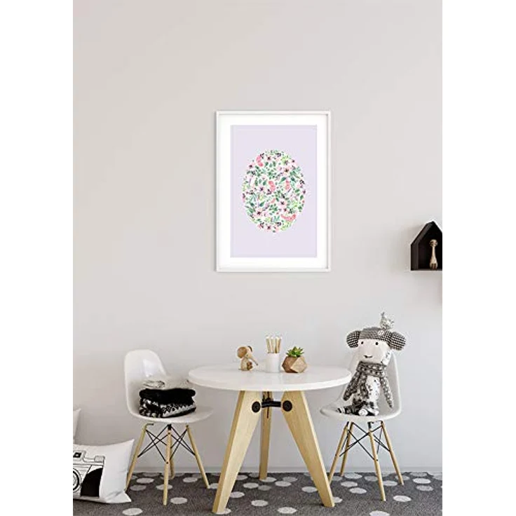 Komar Wandbild Shelly Patterns Lavender, hochwertiger Kunstdruck in Türkis-Blau, 30 x 40 cm, ohne Rahmen, fotorealistische Qualität, Made in Germany – Bild 5