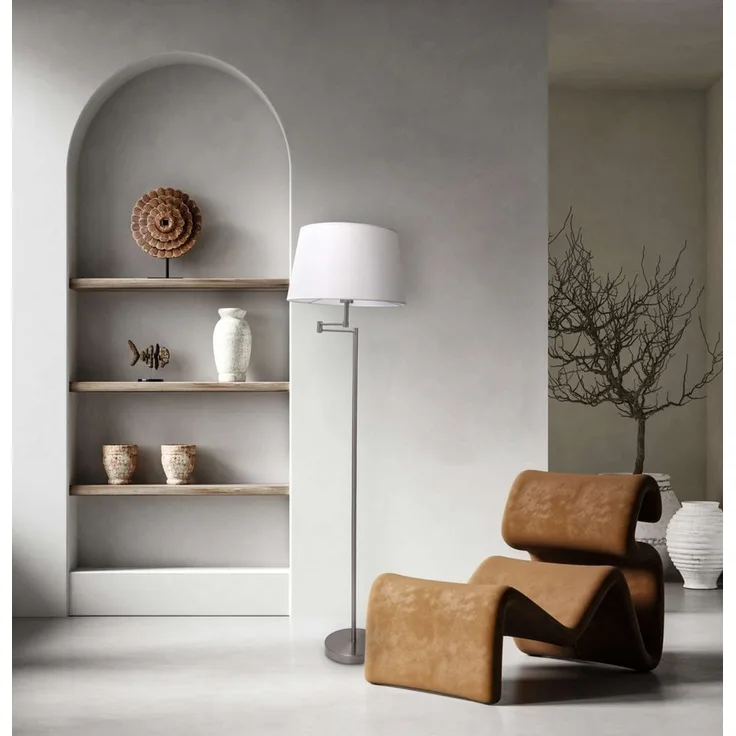 näve Stehlampe Bologna, ohne Leuchtmittel, schirm schwenkbar