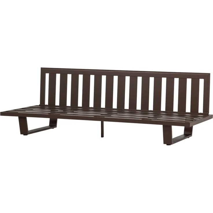 3-Sitzer Gartensofa Bear - Aluminium Braun, Olefin-Stoff – Bild 6