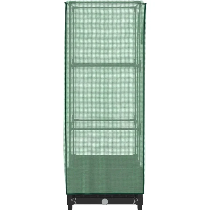 vidaXL Hochbeet mit Gewächshaus-Aufsatz Rattan-Optik 40x40x123 cm 4015809 – Bild 5