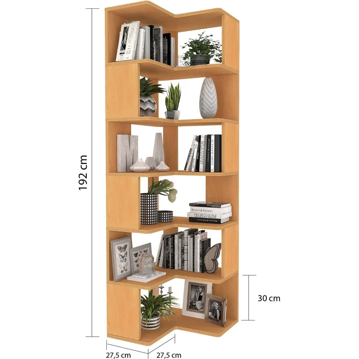Skye Decor 'CPT4802-150' Schreibtisch mit Bücherregal, Teak, 150 x 75 x 60 cm – Bild 6