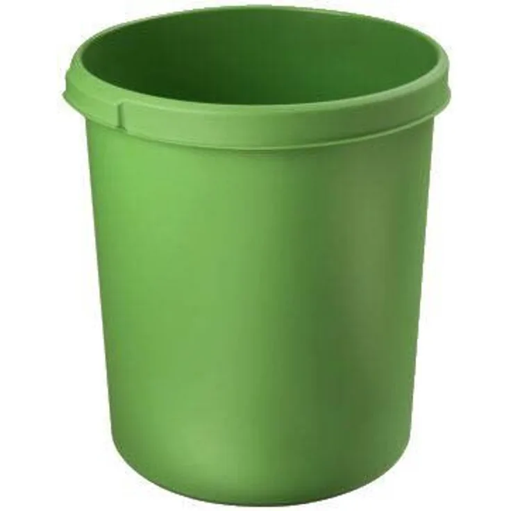Papierkorb KLASSIK - 30 Liter, rund, 2 Griffmulden, extra stabil, grün