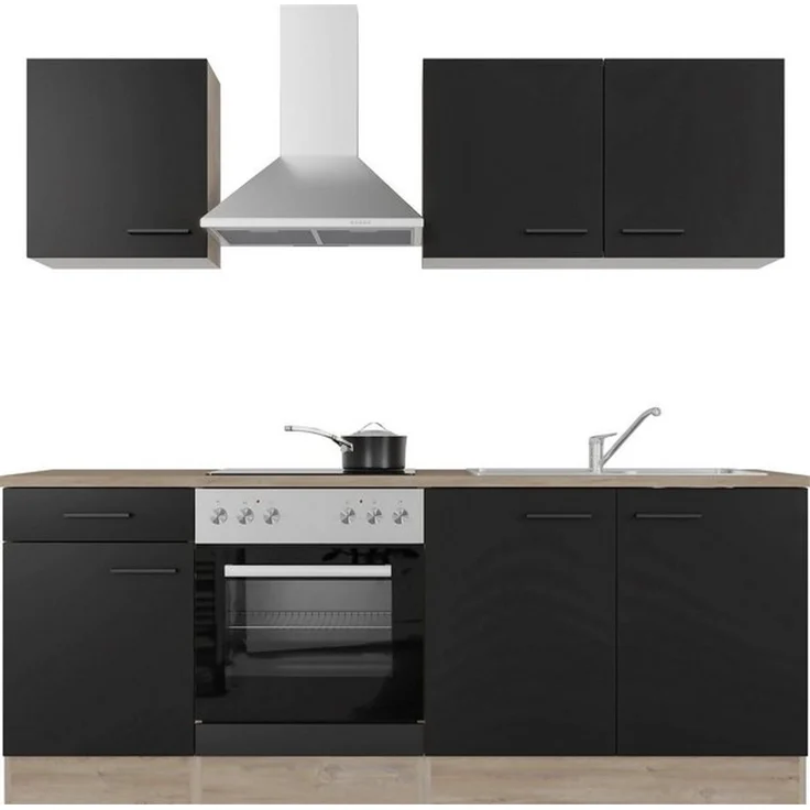 Flex-Well Küche Capri, mit und ohne E-Geräten erhältlich, Gesamtbreite 210 cm – Bild 4