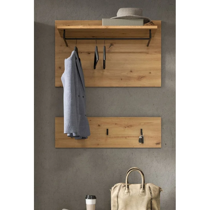 Garderobenpaneel Set Cooper in Eiche 80 cm – Bild 4