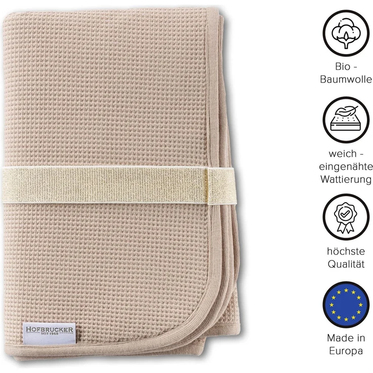 Hofbrucker® Windeltasche mit Wickelunterlage für unterwegs, faltbare Wickelclutch mit Organizer für Windeln & Feuchttücher, Abwischbar, Must Have für die Baby Erstausstattung (Taupe) – Bild 9