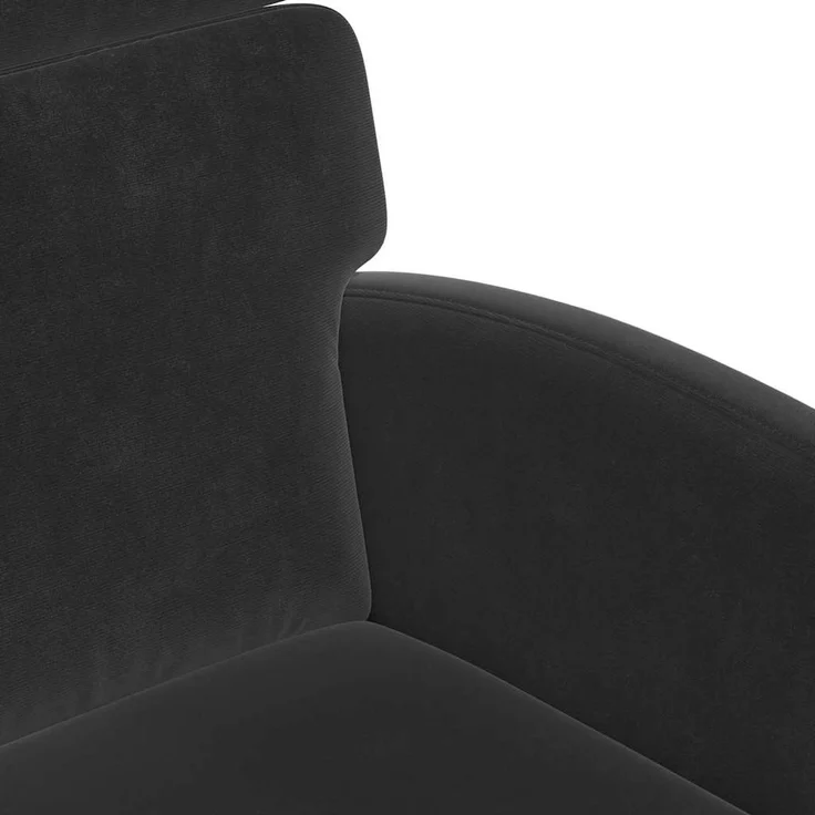 vidaXL Esszimmerstühle mit Rollen 2 pcs Schwarz 58 x 65 x 98 cm Samt 42017880 – Bild 6