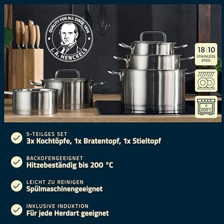 Kochtopf-Set Henckels by ZWILLING PULSE silber – Bild 2