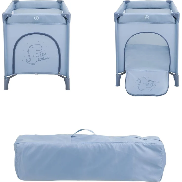 Kikkaboo Reisebett, Laufstall So Gifted 2 Ebenen Matratze, Tragetasche, Öffnung blau alt – Bild 4