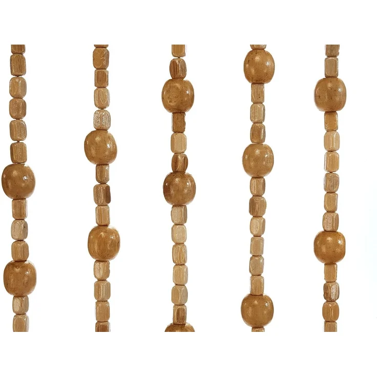 Kobolo Türvorhang Holzperlenvorhang Samara 90x200 (1 St), Ösen, transparent – Bild 7