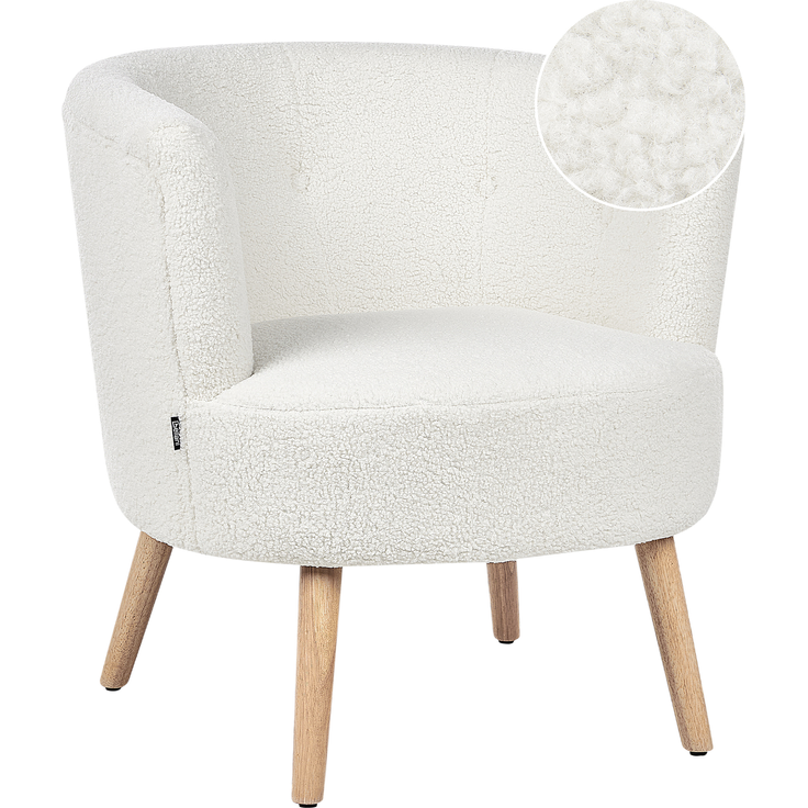 Sessel ODENZEN Bouclé Weiß
