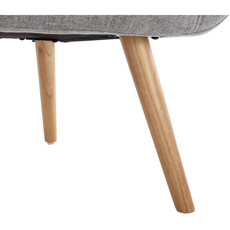 Vente-unique - LUOSTO - Sessel mit gerader Rückenlehne - Holz, Platte - Holz - Grau - 87 x 79 x 83 cm – Bild 6