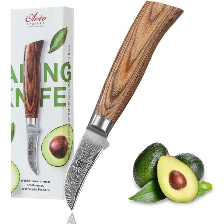 Wakoli Obstmesser EDIB Pro Damast Schälmesser & Tourniermesser I 6cm Klinge I Pakkaholz – Bild 4