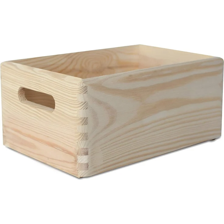 Creative Deco Holzkiste Obstkiste Korb 30x20x13cm (1cm) mit Griffen ohne Deckel, mit Griffen, ohne Deckel – Bild 5