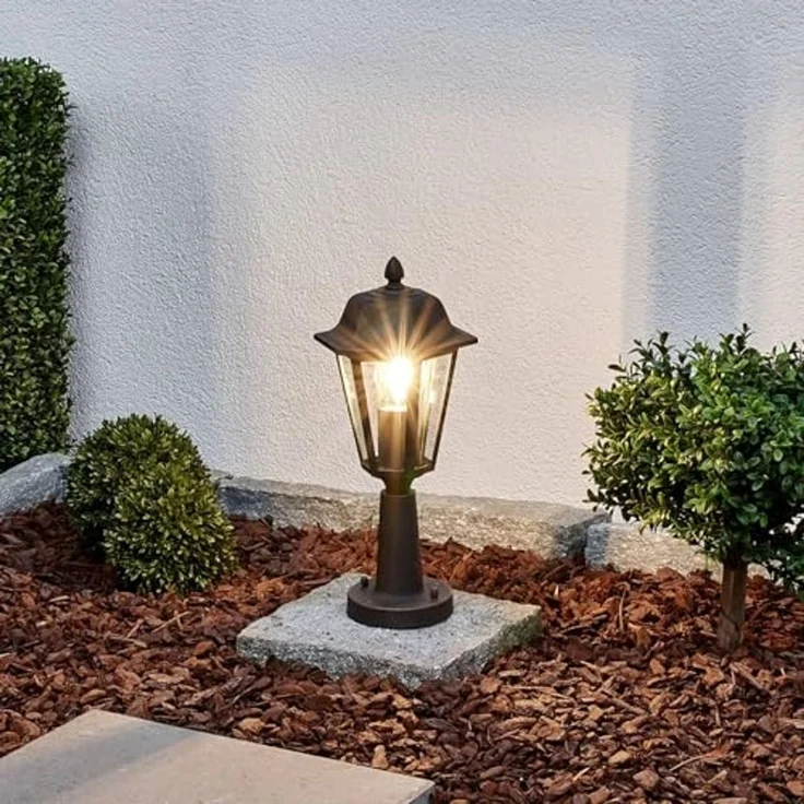 Lindby Außen-Stehlampe Lamina, Metall, Braun IP44, 1x15 W LED – Bild 4