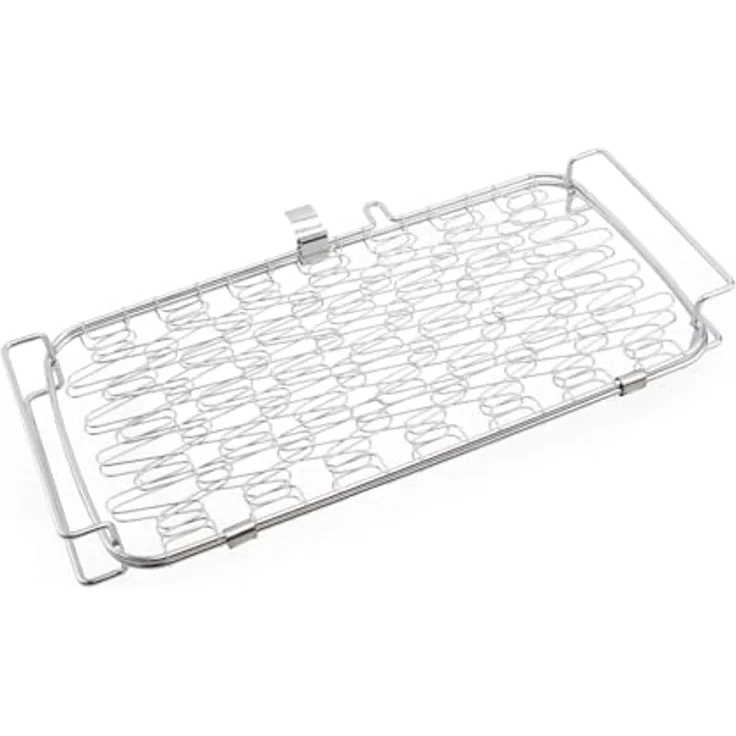 Primaster Grillkorb, Edelstahl Gemüsekorb Fischbräter, 44 x 23 x 5cm