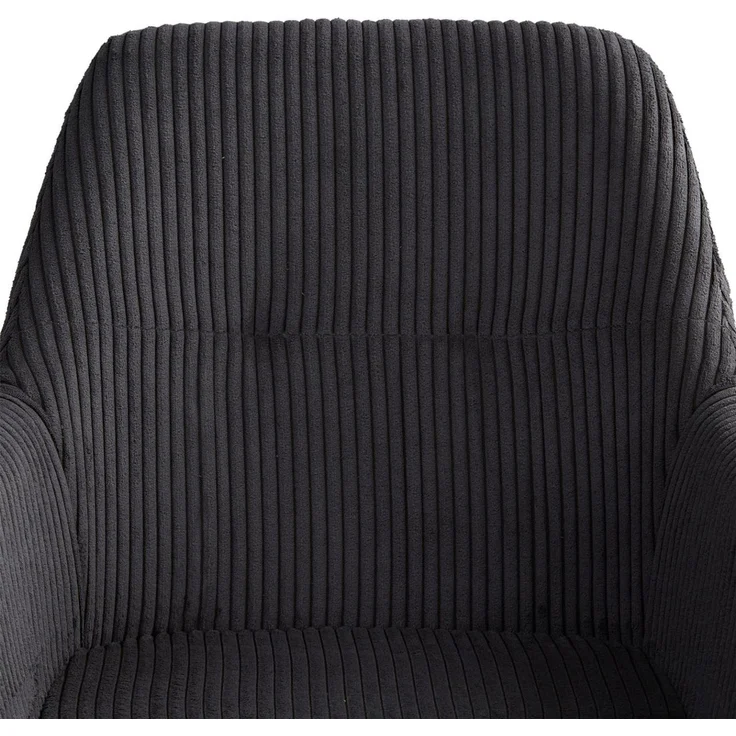 2 Stühle Esszimmer Küchenstühle Cord Grau Esszimmerstühle Drehbar Esszimmerstuhl mit Armlehne Dreh Sessel Modern Polsterstuhl – Bild 8
