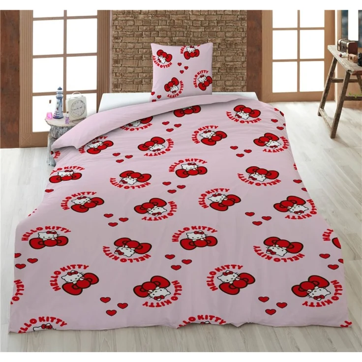 Hello Kitty Bettwäsche Set 140 × 200 cm mit Kissenbezug 65x65 cm – Bild 3