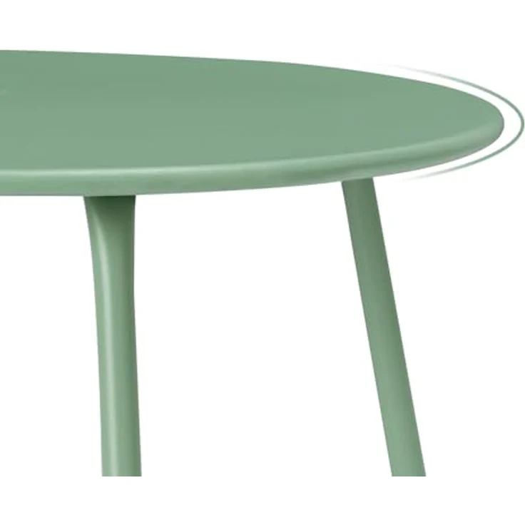 eSituro Beistelltisch rund, Balkontisch Gartentisch, Kaffeetisch Couchtisch Sofatisch Wohnzimmertisch, Kleiner Tisch für Wohnzimmer Balkon Terrasse Garten, aus Metall, φ45xH45 cm, Grün – Bild 7