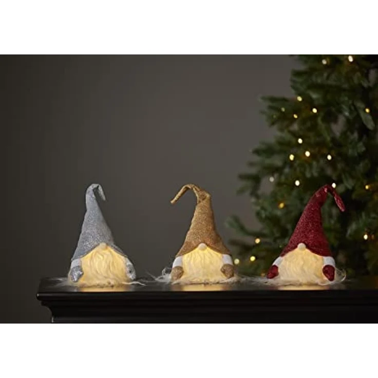 LED-Stoff-Figur 'Joylight', Santa, 1 ww LED, – Bild 3
