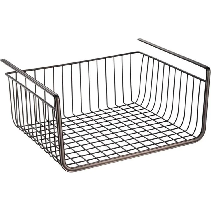 mDesign Hängekorb Drahtkorb Gitterbox Aufbewahrung 2er-Set Metall Bronze – Bild 6