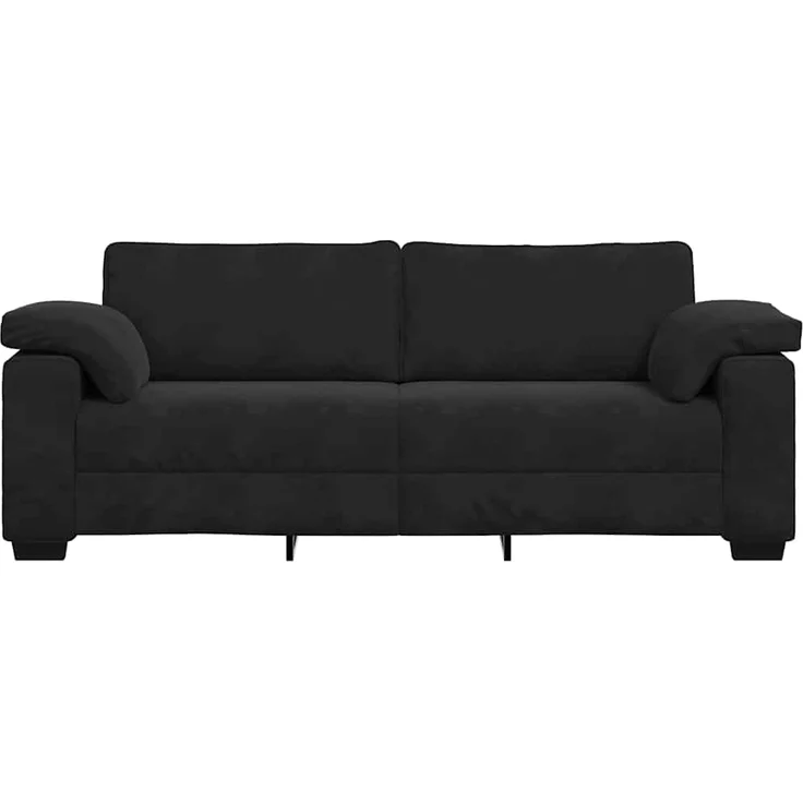 vidaXL 3-Sitzer-Sofa Schwarz 220x77x82 cm Samt 4105282 – Bild 3