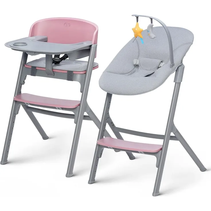Kinderkraft Hochstuhl Livy mit Wippe Calmee - Aster Pink