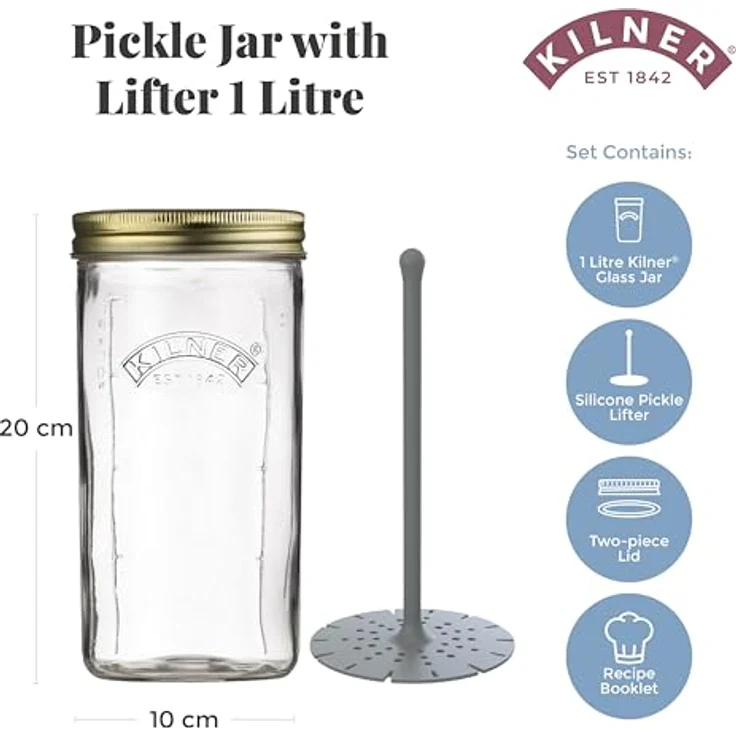 Kilner Weithalsglas mit Heber 1 L – Bild 4