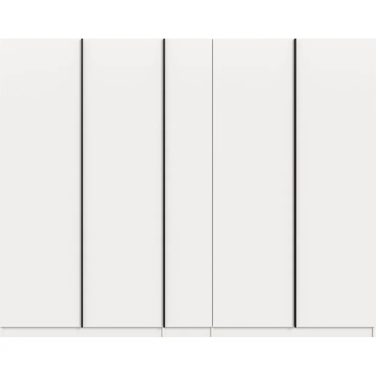 Home affaire Kleiderschrank BENDINGO, Schlafzimmerschrank, Schrank, Garderobenschrank (OTTO BESTSELLER, Garderobe & Schlafzimmer) Breite 230cm, weiß, 5-türig, 2 Kleiderstangen und 6 Ablageböden – Bild 3