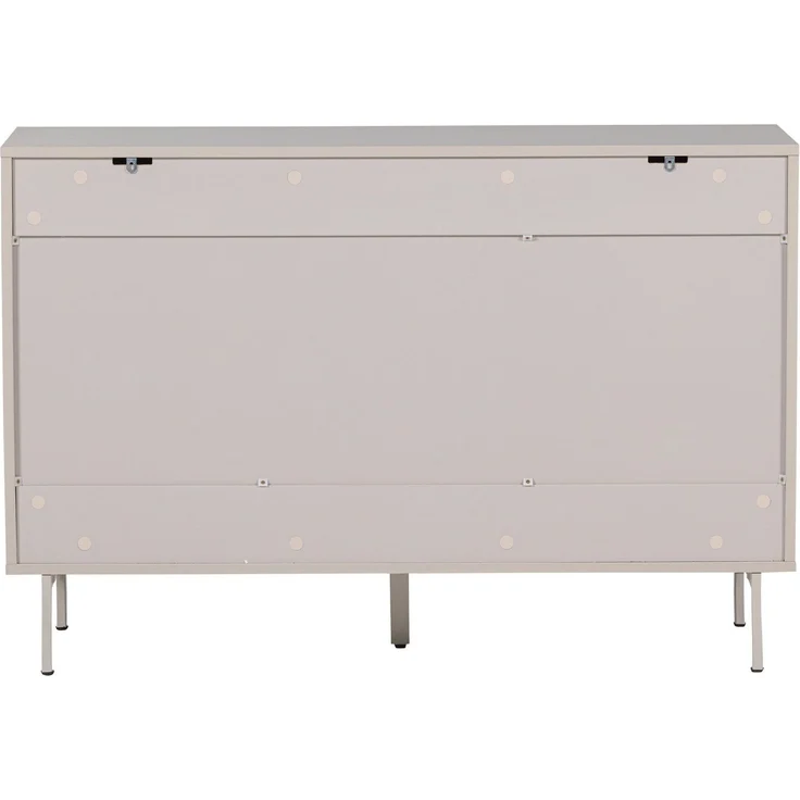 Kommode Tours aus Metall und MDF, modern mit 6 Schubladen, sandfarben, viel Stauraum, 120 x 42 x 80 cm – Bild 6