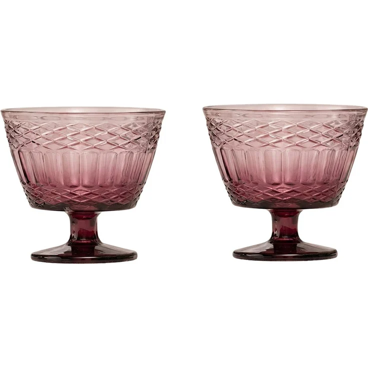 Hermia Concept 'Vega - Burgundy HC' Eisbecher-Set aus Glas (2-teilig), Bordeaux, 11 x 11 x 10,2 cm, 350 ml – Bild 3