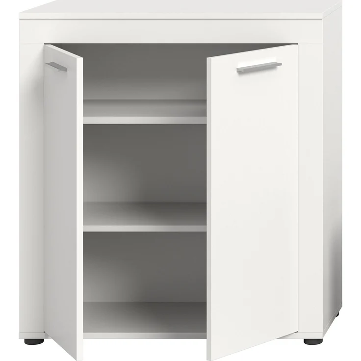 xonox. home Wohnen Jam X8BA9T20 Highboard Hochkommode Wohnzimmerschrank Hochschrank in weiß Melamin, ca. B/H/T: 80 x 88 x 35 cm – Bild 3