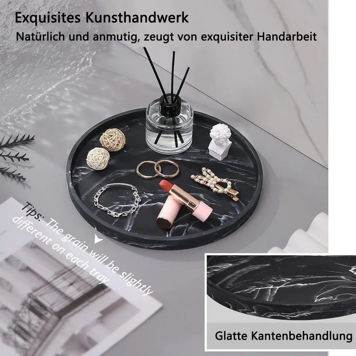 Coonoor Dekotablett Dekotablett Badezimmertablett aus Silikon, Organizer Tablett (1 St), für Schmuck und Make-Up – Bild 4