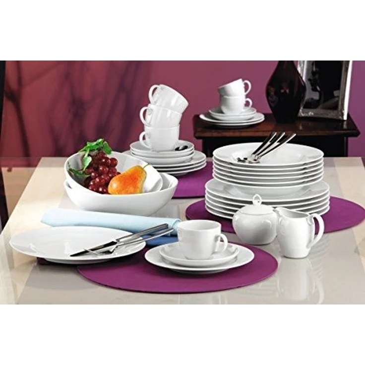 Seltmann Weiden Geschirr-Set Sauciere Rondo weiss uni 7 von Seltmann Weiden, Porzellan – Bild 7