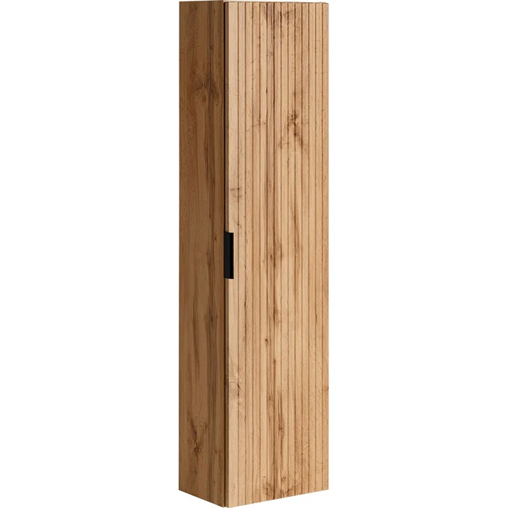 Hochschrank mit 1 Tür (140x25x35cm), Eiche Wotan – Bild 1