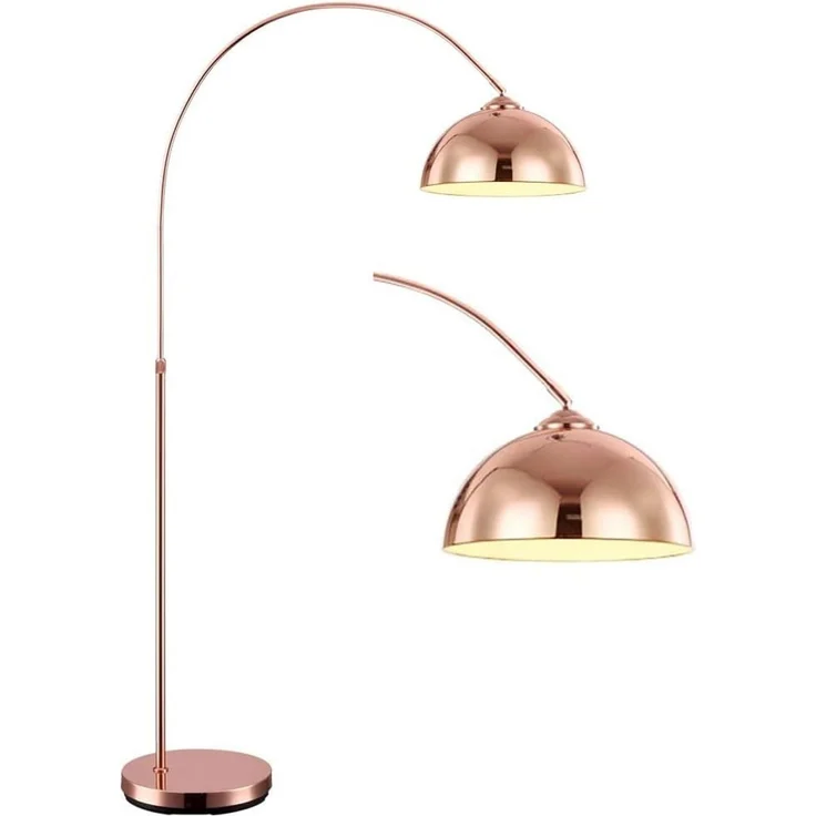 LED Bogenleuchte, Kupfer, Fußschalter, H 196 cm – Bild 1