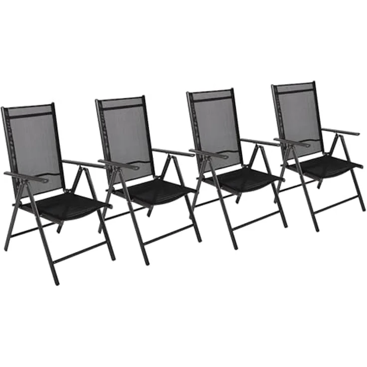 VCM Gartenstuhl Miami 913216 Anthrazit H. 105 x B. 56 x T. 65 cm – Bild 1