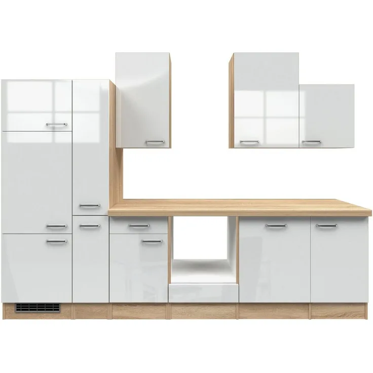 Flex-Well Küchenzeile Florenz, ohne E-Geräte, Gesamtbreite 310 cm