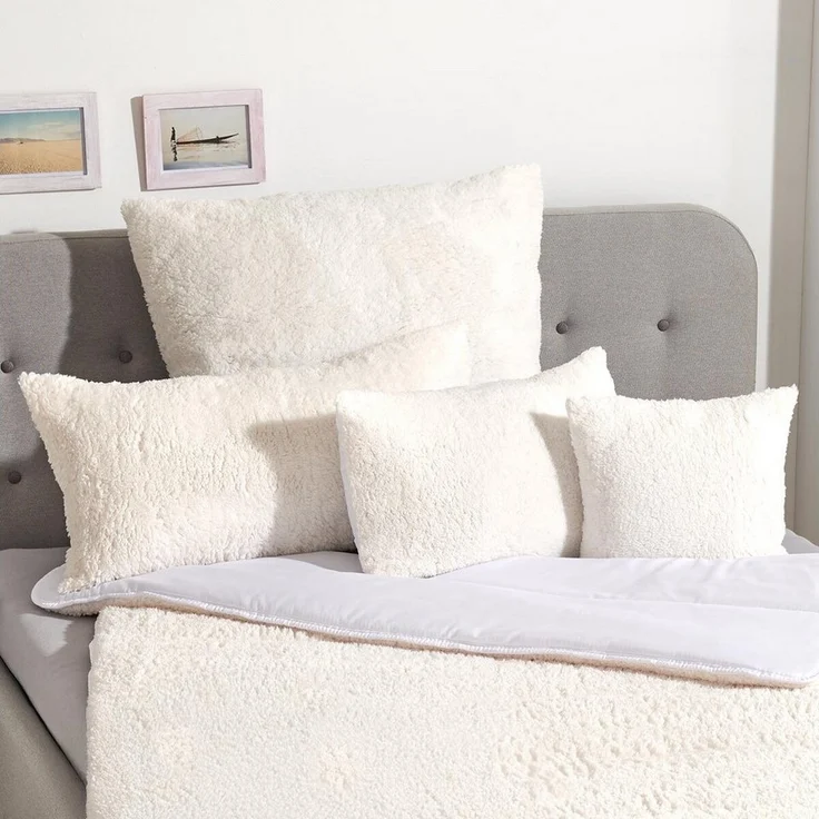 TRAUMSCHLAF Kunstfaserkopfkissen Teddy Flausch, Füllung: Bezug: 100% Polyester, Füllung: 100% Polyester, Bezug: Bezug: 100% Polyester, Füllung: 100% Polyester – Bild 3