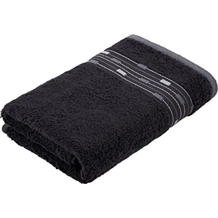 Möve for Frottana Duschtuch Graphit, Textil, 67x140 cm, unisex, Oeko-Tex® Standard 100, Badetuch mit dezenter Einwebung und hochwertigen Web-Label